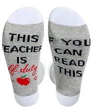 If You Can Read This This Socks For Women Teacher Off Duty Gift Socks Size 6-11W