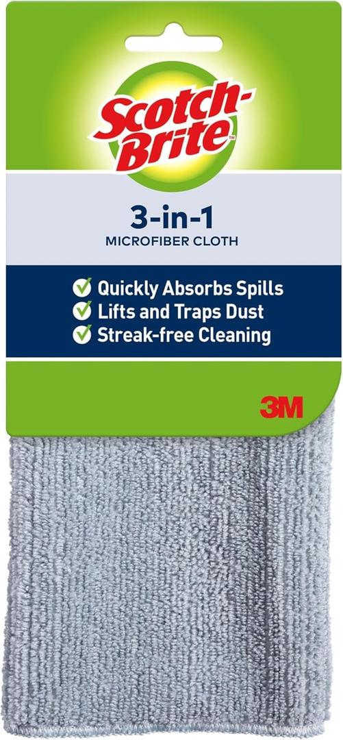 Scotch-Brite Microfiber 3-in-1 Cloth (Pack of 12)