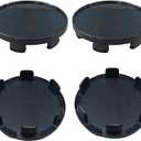 4PCS Wheel Center Cap, Snap-in Plastic Rim Center Hub Caps Cover, 2.12 '' (54mm) Outer Diameter, 1.85 '' (47mm) Inner Diameter, Car Accessories for Car, Truck, SUV (Black)