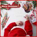 Christmas Pencils Xmas Wood Pencil with Eraser Snowman Pencils Santa Elk Assorted Christmas Stationery Pencil, 8 Styles(72)