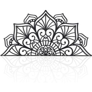 OYEFLY Metal Mandala Wall Art, Vintage Wall Decor (Black Medium)