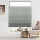 LazBlinds Cordless Cellular Shades, Top Down Bottom Up Honeycomb Shades for Home, Blackout Light Blocking Thermal Insulation Noise Reduction Blinds for Windows, 51" W x 72" H, Grey