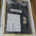 VocalStar Gold Bathroom Mirror, 18 x 26 Inch Square Corner Rectangle Brass Metal Framed Bathroom Vanity Mirrors for Wall Modern, 1/4-inch Shatterproof Glass | Ultra-Flush Hanging