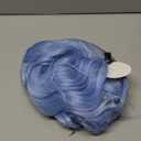 NOSTALGIA Blue Wigs for Women 26 Inch Blue Wig with Bangs Long Wavy Synthetic Heat Resistant Wig for Daily Cosplay Use