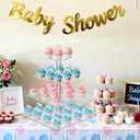 Cupcake Stand, 4 Tier Cupcake Stands for 52 Cupcakes, Square Acrylic Dessert Table Display, Clear Cupcake Tower Holder Display for Birthday, Wedding, Baby Shower, Party