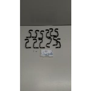 Double Curtain Rod Bracket,6 Pack Metal Curtain Rod Holders for Wall,Sturdy Curtain Rod Brackets for 1 Inch Curtain Rod,Black Wall Mounted Curtain Rod Hooks for Bedroom Living Room Patio