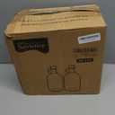 2 Pack 64 Oz Laundry Detergent Dispenser with Pump and Lid - Half Gallon Glass Pump Bottle for Laundry Soap Dispenser, Liquid Detergent, Fabric Softener Dispenser - Extra Label, Funnel