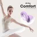 Fita+ Soft Reusable Ear Plugs for Noise Reduction up to 33dB, 7 Pairs XS/S/M/L, Soft Silicone Ear Plugs for Sleeping, Noise Cancelling for Work, Focus - Purple