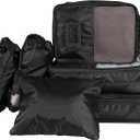 Travel 6 Piece Deluxe Set | Flat Pouch Cube | Shoe Bags | Water Resistant | Luggage, Black, Variety Pack