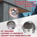 A-KARCK 6 inch Air Vent Extractor 304 Stainless Steel, Wall Mount Bull Nosed Air Soffit Vent with Built-in Screen for Office Kitchen Bathroom