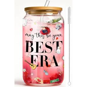 Singer Inspired Tumbler Includes One Straw One Straw Brush, Glass Cup for Music Fans, Suitable for Christmas Birthday Gifts, Birthday Holiday Gifts, Collector's Gift for Music Lovers 16oz