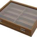 Antique Glasses Storage Box, Sunglasses Storage Case, Collection Case, Accessories Storage, Wooden, Holds 8-Slot