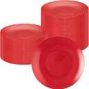 Restaurantware Moderna 9 Inch Premium Disposable Plates 200 Round Plastic Plates For Parties - Durable Heavy-duty Red Plastic Dinner Plates For Warm And Cold Foods Ideal For Cafes