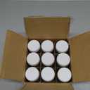 9 Pack 2 oz Glass Shot Bottles w/ White Lids & 9 Labels - Small Clear Jar for Ginger, Wellness Shot, Juice, Sample, Whiskey - Travel Essentials Mini Bottles - Wide Mouth, Leakproof, Dishwasher Safe