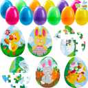 JOYIN 12 Pcs Easter Eggs Jigsaw Puzzle for Egg Hunt Game, School Activities Rewards, Kids Party Favors, Easter Basket Stuffers Fillers, Classroom Prize Supplies