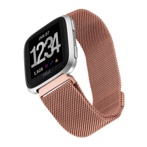 STAINLESS STEEL MESH BAND FOR USE WITH FITBIT VERSA ROSE GOLD