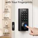 Philips Wi-Fi Door Lock, WiFi Smart Lock Keyless Entry Deadbolt for Front Door, Compatible with Alexa & Google Assistant, Remote Control, Built-in WiFi, APP Fingerprint Passcode Unlock, Auto Locking