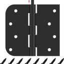 Removable Pin Heavy Duty Hinges, Exterior Door Hinges, Stainless Steel Door Hinge (3, Black)