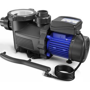 AQUASTRONG In/Above Ground Pool Pump, High Flow (with Timer, 1HP, 6100 GPH, 115V) (with Timer+115V)