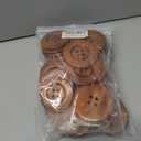 2 x 20 Pack Wooden Sewing Buttons, 2.36 Inch Round, 4 Holes, 60mm Large Size for Crafts, DIY Clothing, Bag Decoration, (Brown)