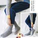 Mens Fuzzy Socks, Warm Winter Fluffy Cozy Slipper Fleece Socks for Men (Large, B-grey(3 Pairs)& Black(3 Pairs))