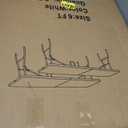 Fivenl 2 Pack 6 FT Folding Tables White Foldable Table, Fold-in-Half with Carrying Handle Portable Plastic Rectangular Table for Party, Dining, Wedding, Camping, Picnic, Indoor Outdoor Events