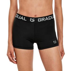 G Gradual Women's Spandex Compression Volleyball Shorts 3" /7" Workout Pro Shorts for Women (Black, XL)