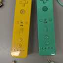 Controller for Wii and Nunchuck Wireless, Remote Controller Compatible for Wii Wii U Console, with Silicone Case and Wrist Strap – Yellow and Green