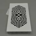 Saillong Doorbell Chime Cover Box Only, Decorative Wood Doorbell Cover for Wall Inside with Geometric Design, Indoor Doorbells Covers with Mounting Hardware, Chime Not Included(White)