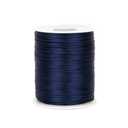 Xzhcy 1mm 110 Yards Nylon Satin Cord Silky Braided Thread Beading String for DIY Crafts Friendship Bracelets Pendant Chinese Lucky Knotting Macrame Necklaces Jewelry Making (Navy Blue)