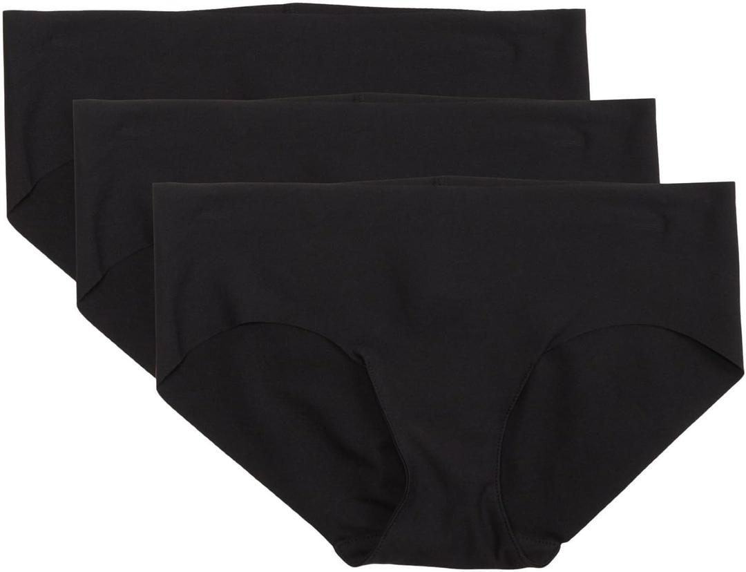 Commando Womens 3Pk Cotton Bikini (Medium, Black)
