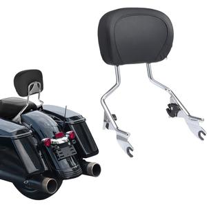 Detachable Sissy Bar fit for Harley Davidson, Passenger Rear Backrest with Quick-Release Design for Touring Electra Glide Road King Road Glide Street Glide Ultra Limited 2009-2024 (Chrome)