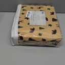 Beatrice Home Fashions Cozy Cabin 4-Piece Full Microfiber Bedding Sheet Set with Deep Pockets Rustic Patchwork Plaid Deer, Brown Tan Green