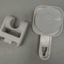 TAILI Shower Head Holder Suction, Handheld Shower Head Bracket, Height Angle Adjustable Wall Mounted, Bathroom Showerhead Holder Removable No Drilling Waterproof, Square Suction Cup, White