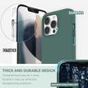 2 x SURPHY Silicone Case Compatible with iPhone 13 Pro Case (6.1 inch 2021), Liquid Silicone Phone Case (with Microfiber Lining) Designed for iPhone 13 Pro 6.1 (Pine Green)