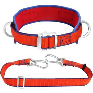 Trsmima Safety Belt with Adjustable Lanyard and Updated Waist Pad - Tree Climbing Belt Harness - Safety Lanyard Fall Protection- Fall Arrest Kite Climbing Lanyard,Ladder Safety Harness