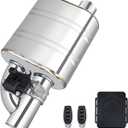 3 Inch Valved Muffler Electric Exhaust Cutout with Muffler Cat Back Exhaust System Kit