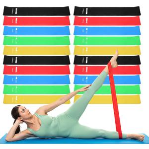 20 Pcs Resistance Bands for Women Men 10-50 Lbs 5 Different Resistance Levels Loop Exercise Bands for Leg Working Gym