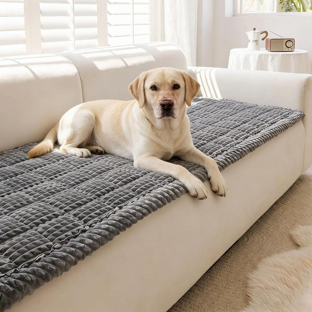 Couch Cover for Dogs Washable, Non-Slip Pet Couch Covers for Sofa, Fuzzy Dog Couch Cover Blanket, Thick, Soft, Plush Couch Cushion Covers for Sofa Protector (Dark Gray, 27.6" x 59"/70 x 150cm)