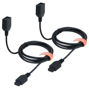 9 Pin Controller Extension Cable for Sega MD, Classic Retro Game Consoles AV 620, HD 621, HD 821, Wired Video Game Controller Gamepad Extension Cable 5.97FT - 2 Pack