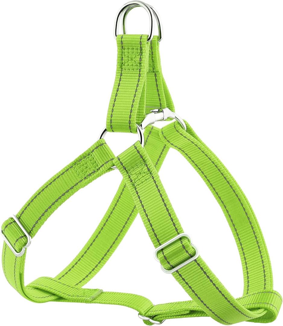 Plutus Pet Step in Dog Harness, Reflective, Adjustable, and Secure with Metal Buckles, Quick Fit Dog Harness for Puppy, Small, Medium and Large Dogs, Green, XS