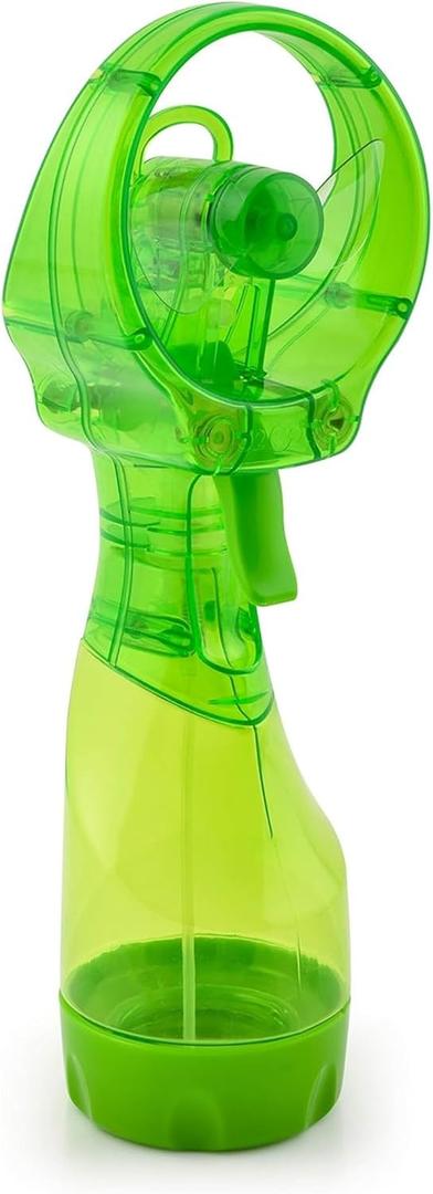 O2COOL Deluxe Handheld Battery Powered Water Misting Fan (Green), Single