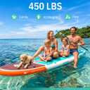 Niphean Inflatable Stand Up Paddle Board with SUP Accessories, Anti-Slip EVA Deck, 10’6’’ Inflatable Paddle Boards for Adults & Youth of All Skill Levels