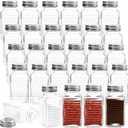 WUWEOT 30 Pack Salt and Pepper Shakers, 3.3oz Glass Shakers Spice Jar with Metal Lids for Salt, Pepper, Spices, Seasonings, Restaurant & Home Kitchen Supplies