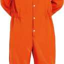 Spooktacular Creations Orange Prison Jumpsuit Men, Prison Costume Adult for Halloween Costumes with Name Tag (X-Large)