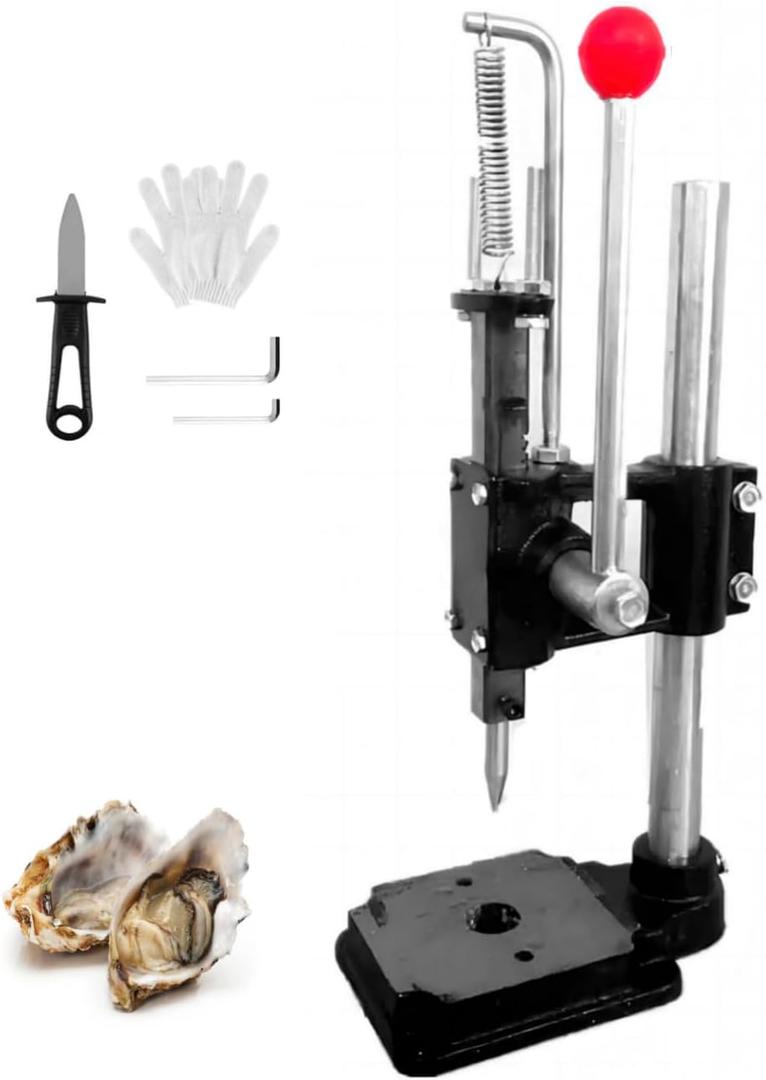 Oyster Shucking Machine, Manual Oyster Shucker Tool, Oyester Shells Opener with High Hardness Needle, Adjustable Height Seafood Shucking Tools for Oyster Clams Scallops Shellfish