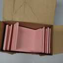 Chuangdi 2 Sets Acrylic Display Risers, Product Stand, Jewelry Display Riser Shelf Showcase Fixtures for Dessert Cupcake Candy Figure Treat Action Showcase(Pink,Small Set)