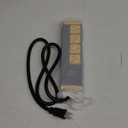 CCCEI Heavy Duty Surge Protector Power Strip 20 Amp Individual Switches. 4FT 12 Gauge Extension Cord with Multiple Outlets. Kitchen, Garage, Shop, Industrial Wall Mount Electric Extender, Yellow.