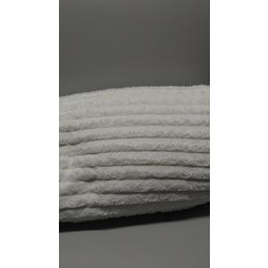 BEDELITE Fleece Throw Blanket 300GSM King Blanket Striped Cream White 108"x90"
