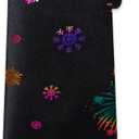 DiBanGu Christmas Ties for Men Festival Mens Holiday Tie and Pocket Square Set Santa Xmas Party Vacation Necktie (Black Novelty Firework)